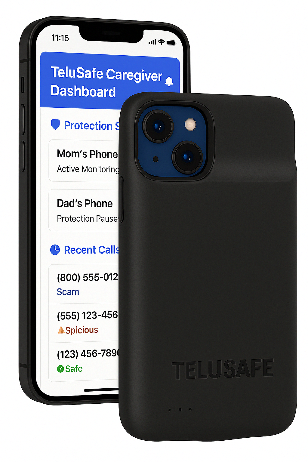 TeluSafe Product with Scam Alert
